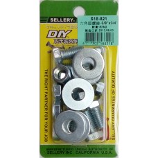 螺絲螺母組3/8"x 3/4"六角頭