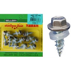 白鐵帽六角頭木螺絲#12x3/4"